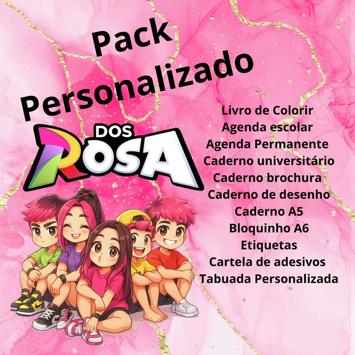 Kit Escolar Grupo Rosas Arquivo Digital para Imprimir 5 Kit Escolar Grupo Rosas Arquivo Digital para Imprimir - Imagem 5