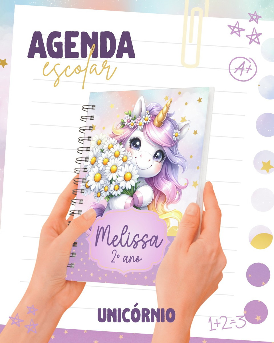 Kit Escolar Unicórnio Arquivo Digital para Volta às Aulas 3 Kit Escolar Unicórnio Arquivo Digital para Volta às Aulas - Imagem 3