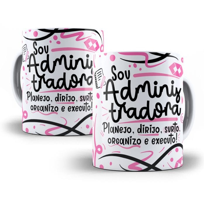 Estampa Caneca Administrador(a) Flork Profissões Sublimação