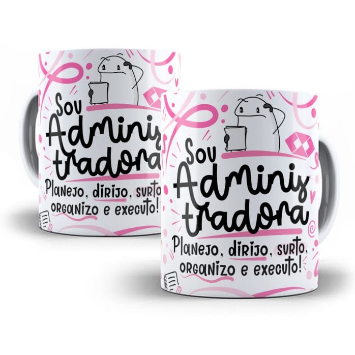 Estampa Caneca Administrador(a) Flork Profissões Sublimação