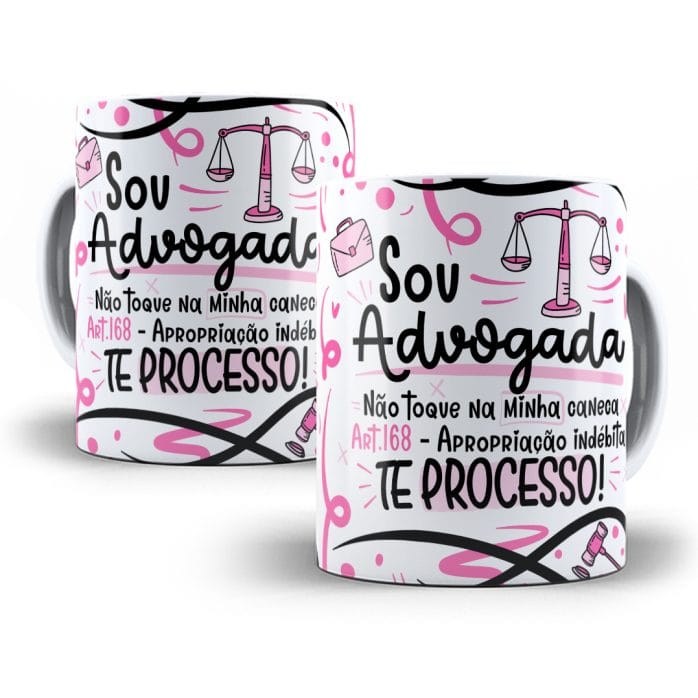 Estampa Caneca Advogado(a) Flork Profissões Sublimação Png