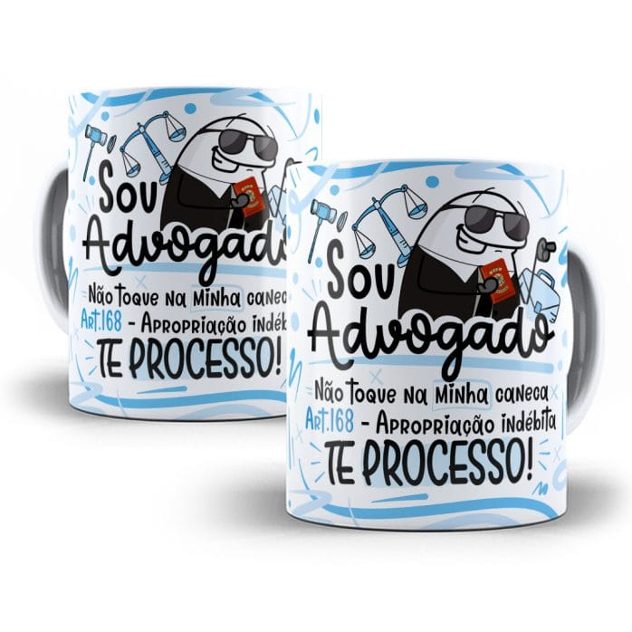 Estampa Caneca Advogado(a) Flork Profissões Sublimação Png