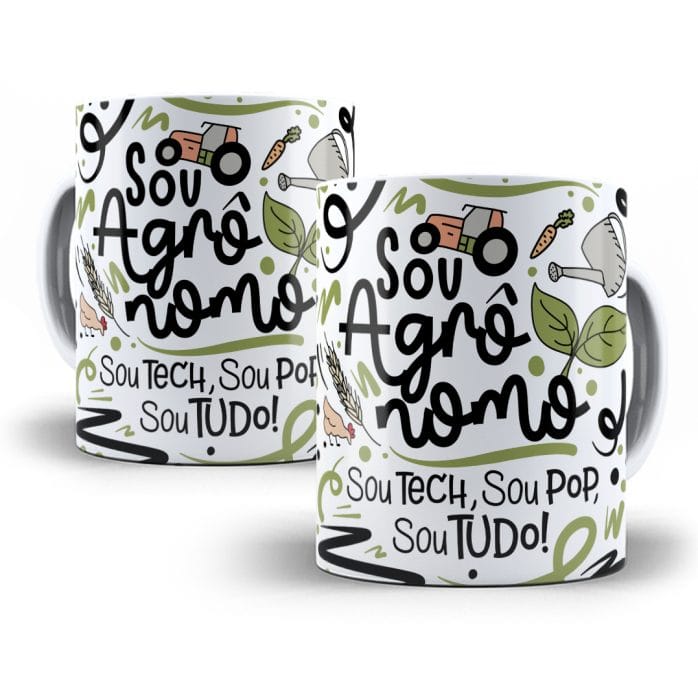 Estampa Caneca Agrônomo(a) Flork Profissões Sublimação
