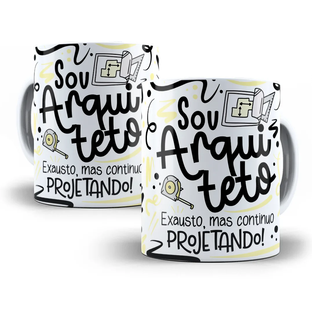 Estampa Caneca Arquiteto(a) Flork Profissões Sublimação 1 Estampa Caneca Arquiteto(a) Flork Profissões Sublimação