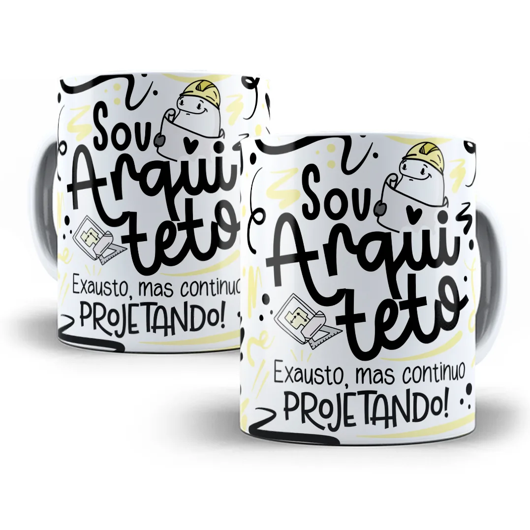 Estampa Caneca Arquiteto(a) Flork Profissões Sublimação 2 Estampa Caneca Arquiteto(a) Flork Profissões Sublimação