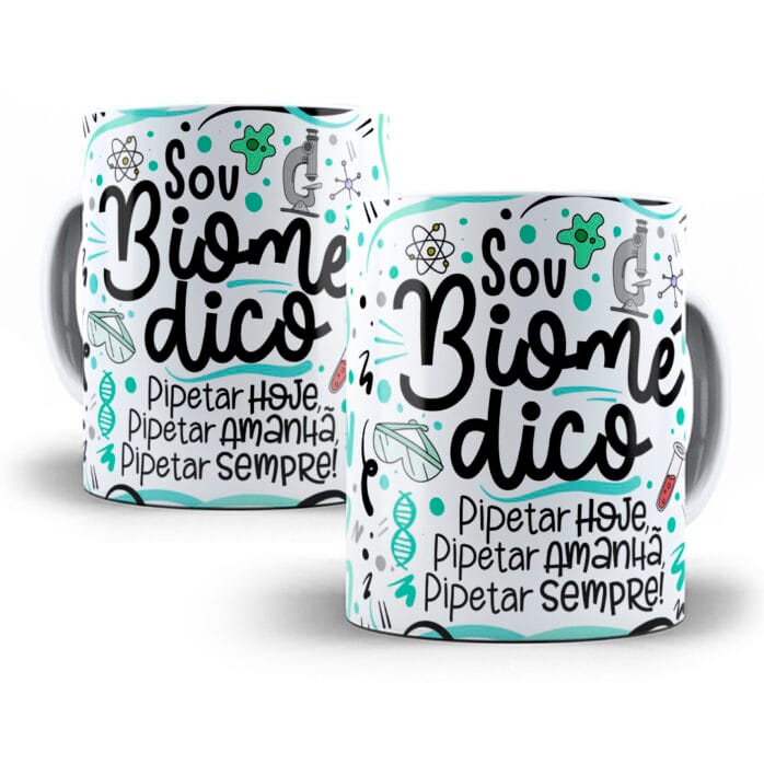 Estampa Caneca Biomédico(a) Flork Profissões Sublimação