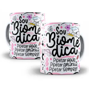 Estampa Caneca Biomédico(a) Flork Profissões Sublimação