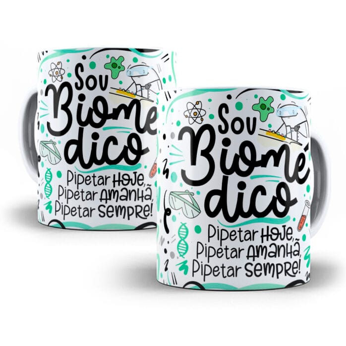Estampa Caneca Biomédico(a) Flork Profissões Sublimação