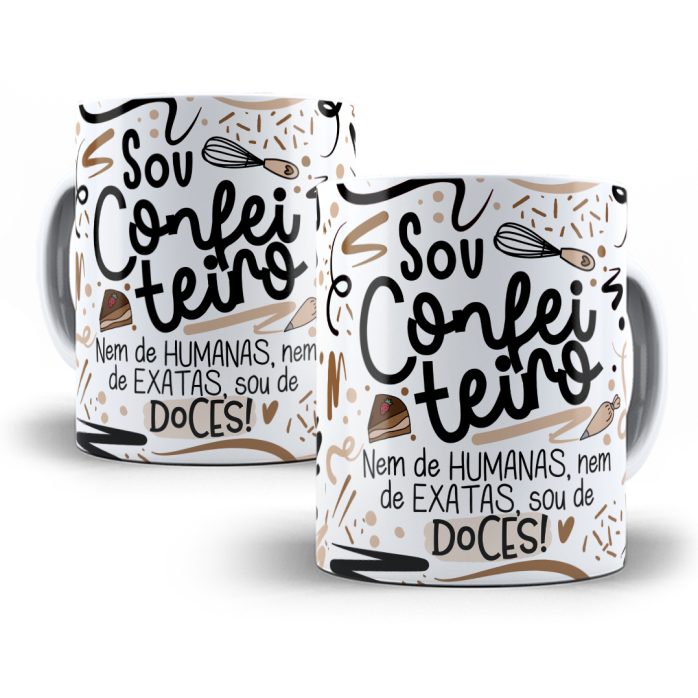 Estampa Caneca Confeireiro(a) Flork Profissões Sublimação