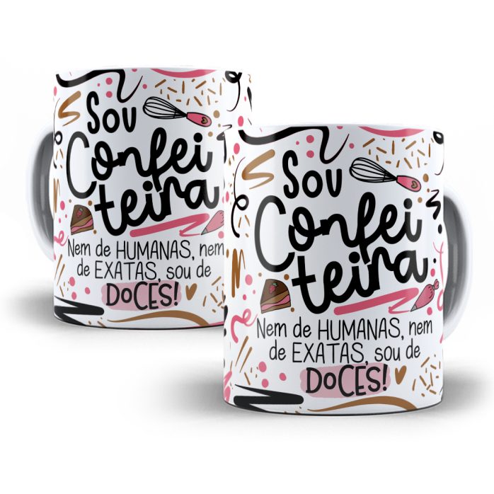 Estampa Caneca Confeireiro(a) Flork Profissões Sublimação