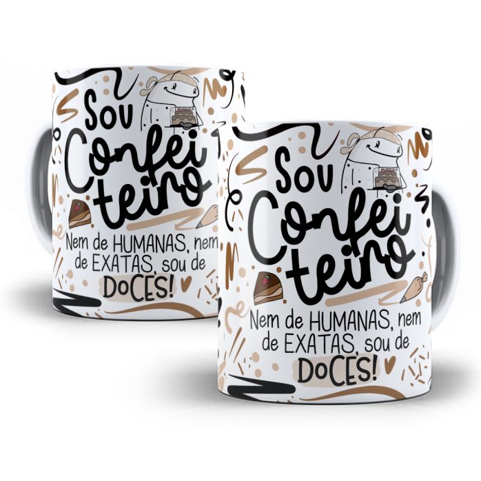 Estampa Caneca Confeireiro(a) Flork Profissões Sublimação