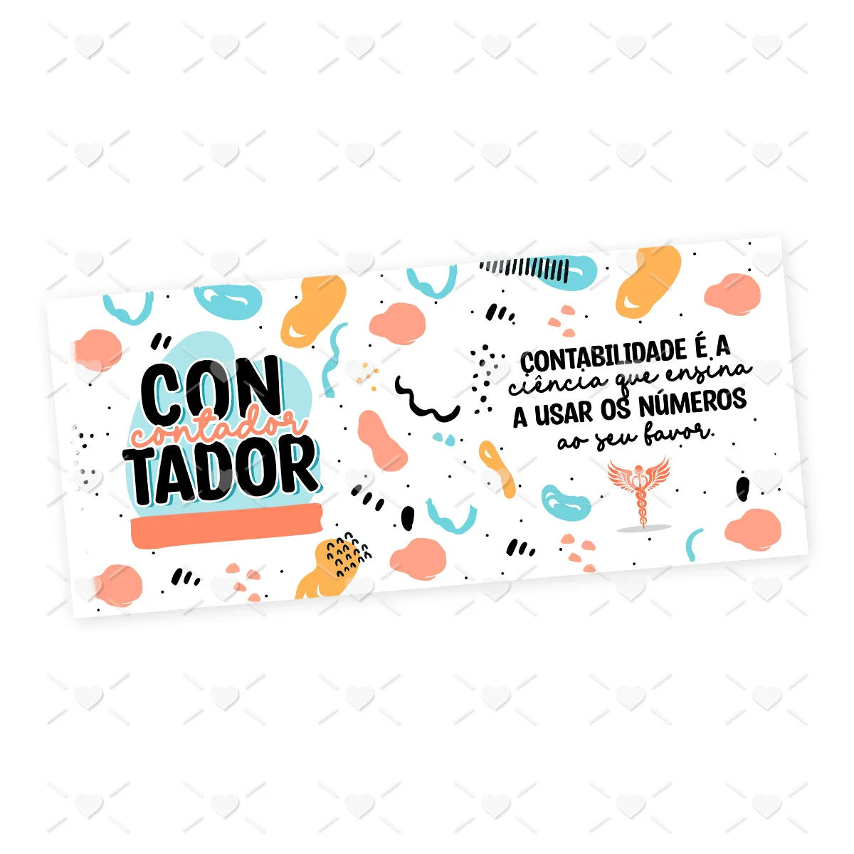Estampa Caneca Contador(a) Contabilidade Profissões Colorida