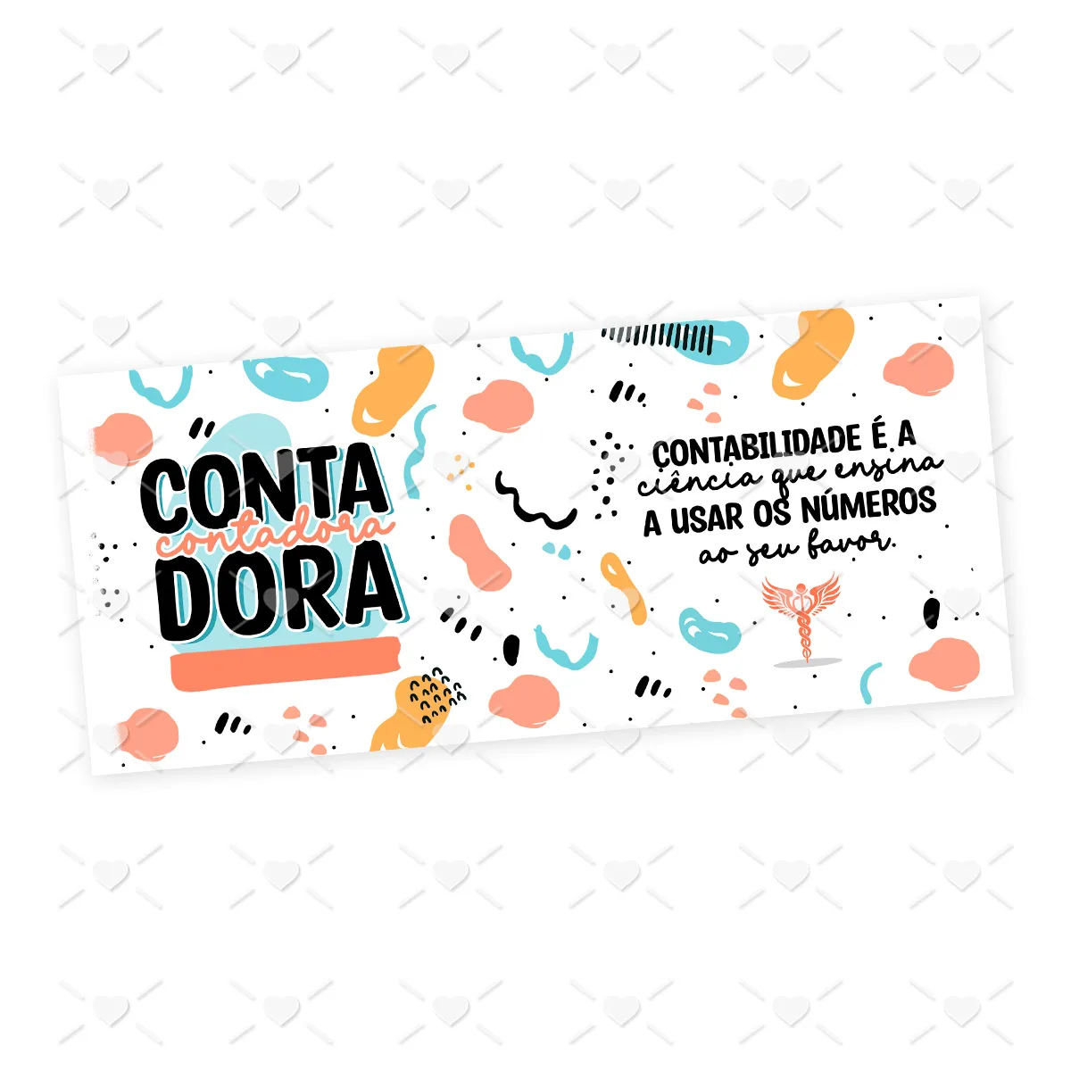 Estampa Caneca Contador(a) Contabilidade Profissões Colorida