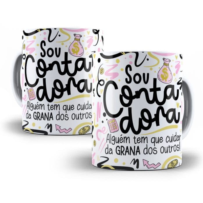 Estampa Caneca Contador(a) Flork Profissões Sublimação