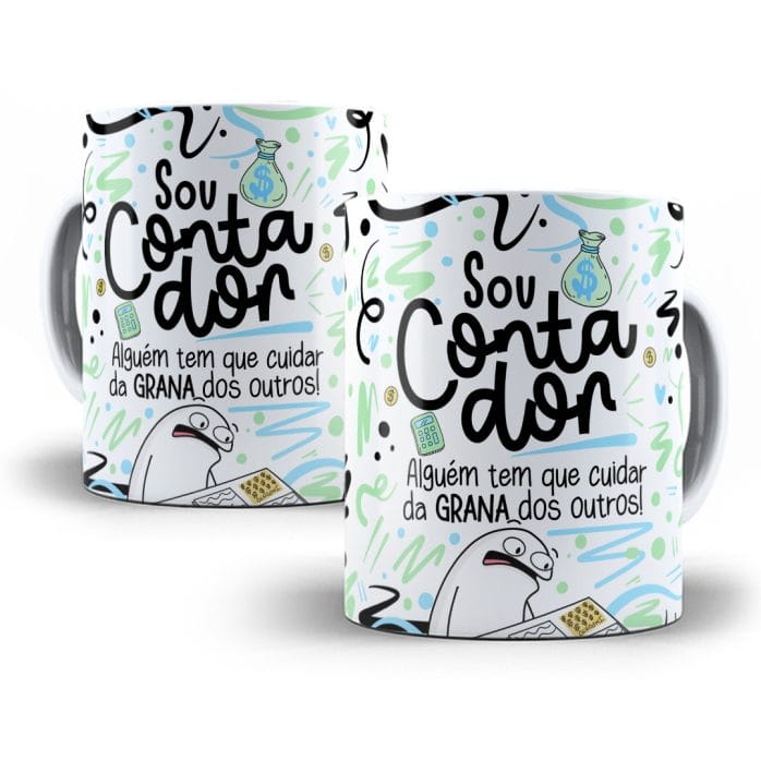 Estampa Caneca Contador(a) Flork Profissões Sublimação