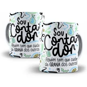 Estampa Caneca Contador(a) Flork Profissões Sublimação