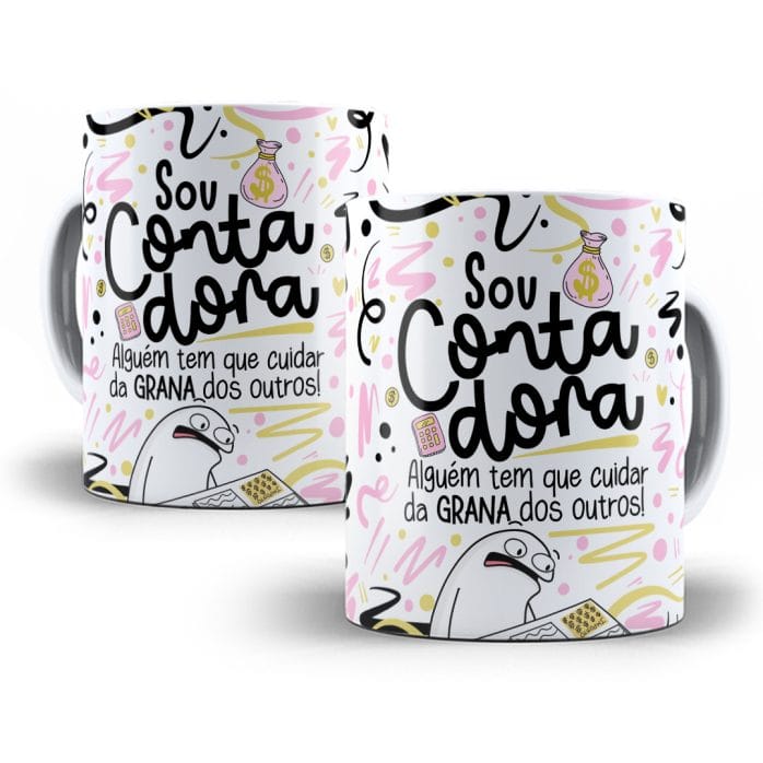 Estampa Caneca Contador(a) Flork Profissões Sublimação