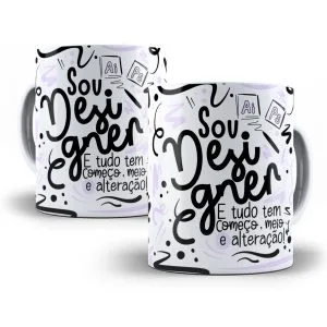 Estampa Caneca Designer Flork Profissões Sublimação 5 Estampa Caneca Designer Flork Profissões Sublimação