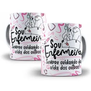 Estampa Caneca Enfermeiro(a) Flork Profissões Sublimação Png