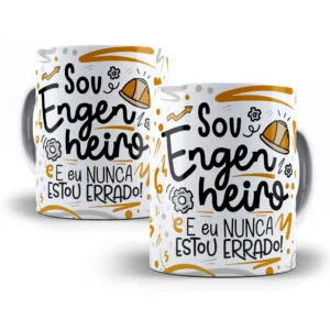 Estampa Caneca Engenheiro(a) Flork Profissões Sublimação