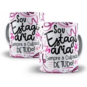 Estampa Caneca Estagiário(a) Flork Profissões Sublimação