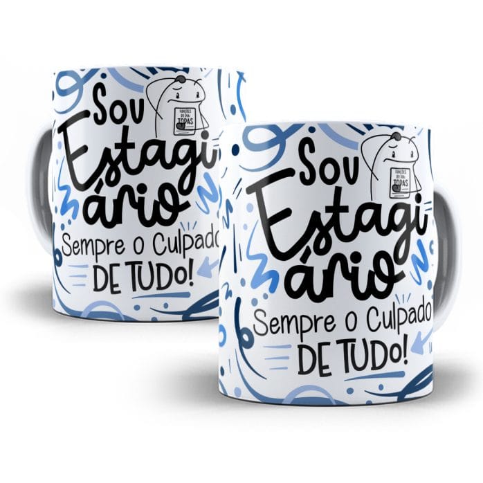 Estampa Caneca Estagiário(a) Flork Profissões Sublimação