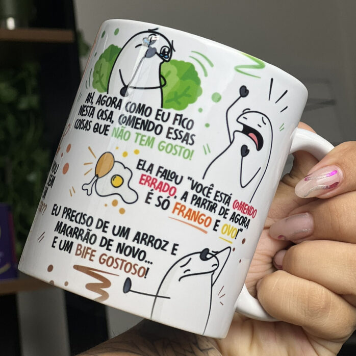 Estampa Caneca Flork Fui na Nutricionista Agora Pouco Png