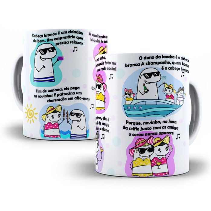 Estampa Caneca Flork O Dono Da Lancha É O Cabeça Branca Png