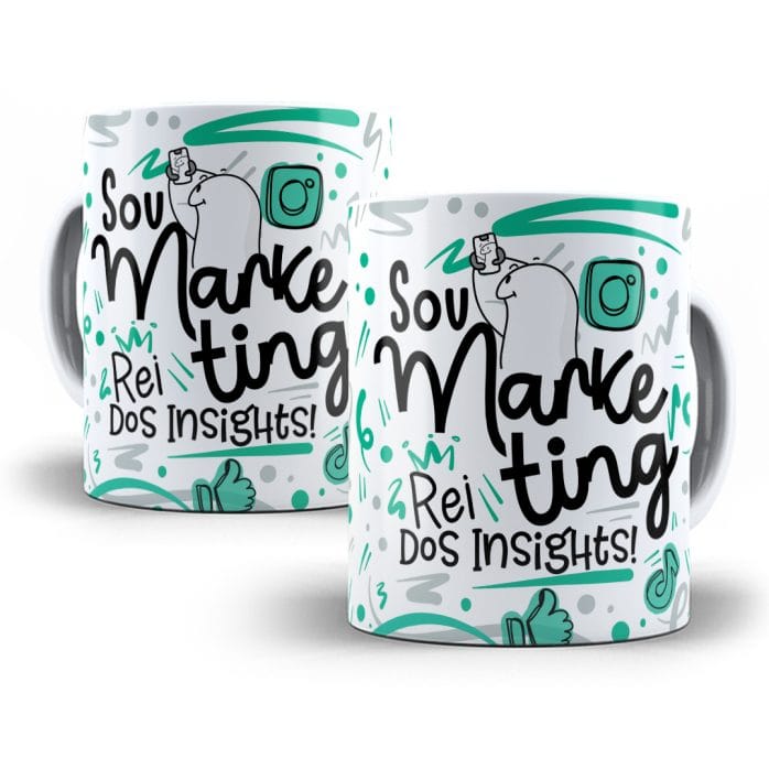 Estampa Caneca Marketing Flork Profissões Sublimação