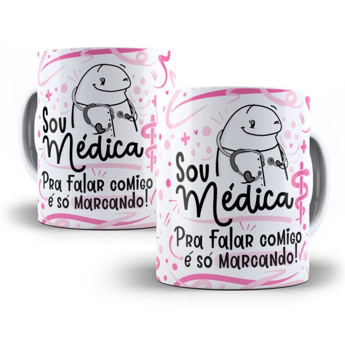 Estampa Caneca Médico(a) Flork Profissões Sublimação Png