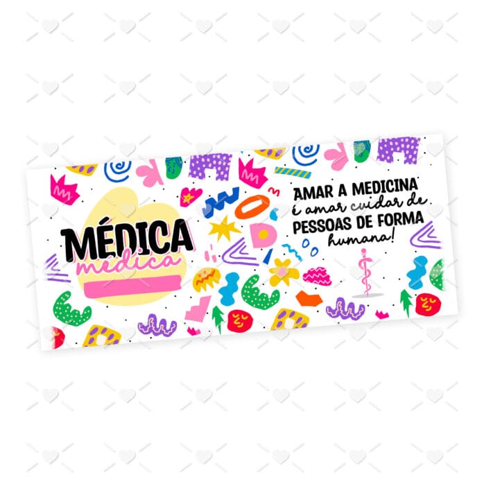 Estampa Caneca Médico(a) Medicina Profissões Coloridas
