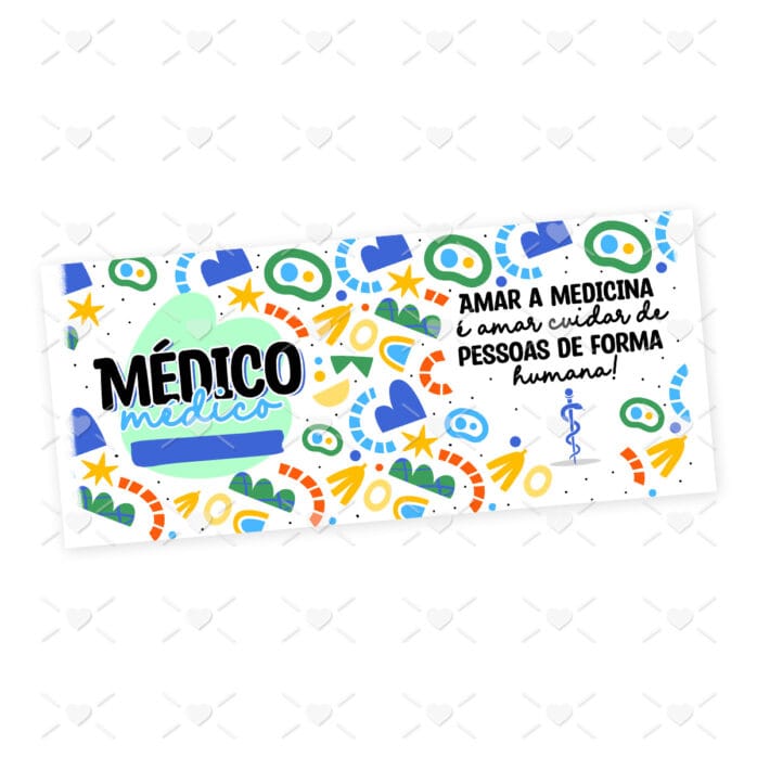 Estampa Caneca Médico(a) Medicina Profissões Coloridas