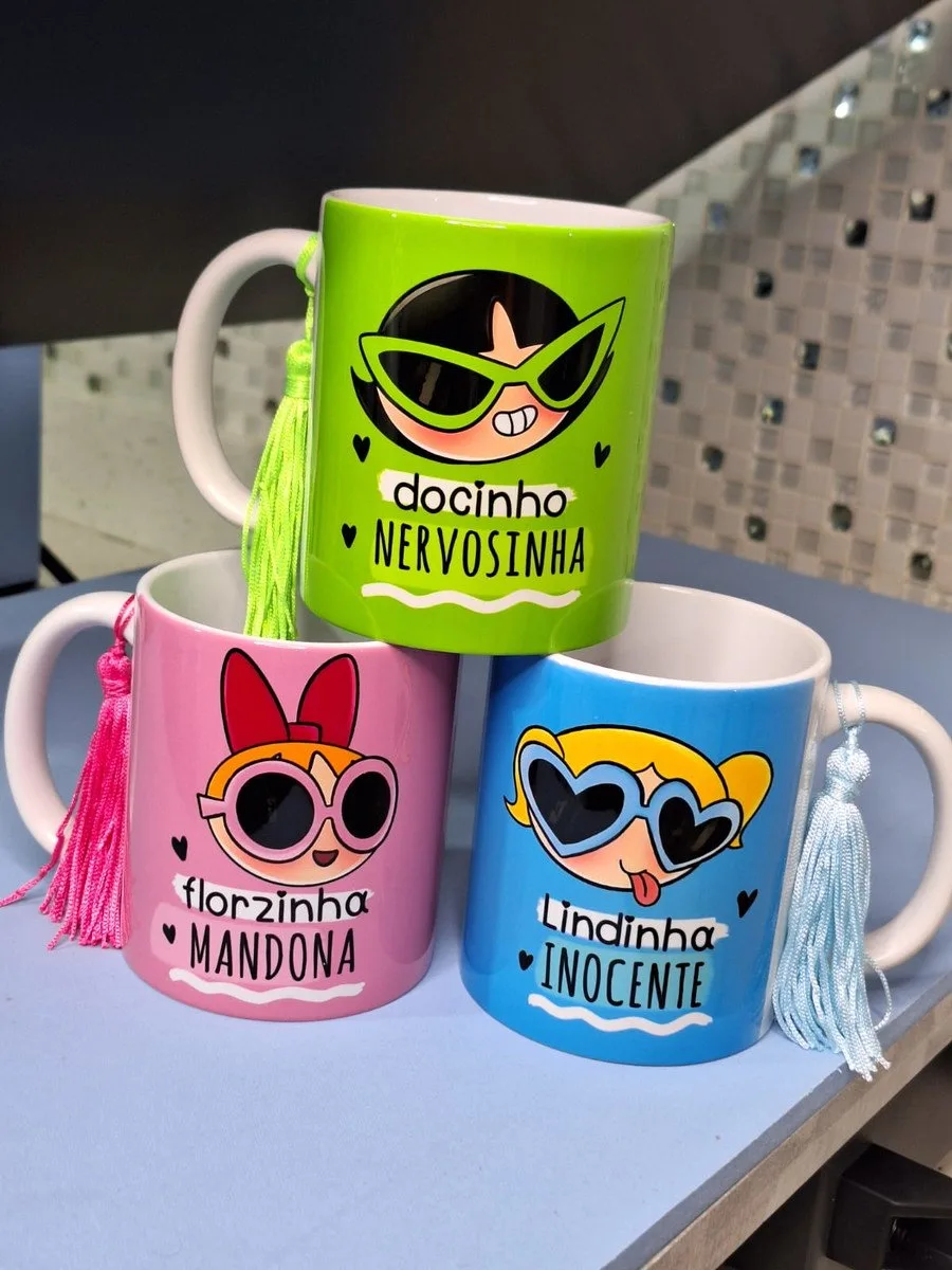 Estampa Caneca Meninas Super Poderosas 1 Estampa Caneca Meninas Super Poderosas