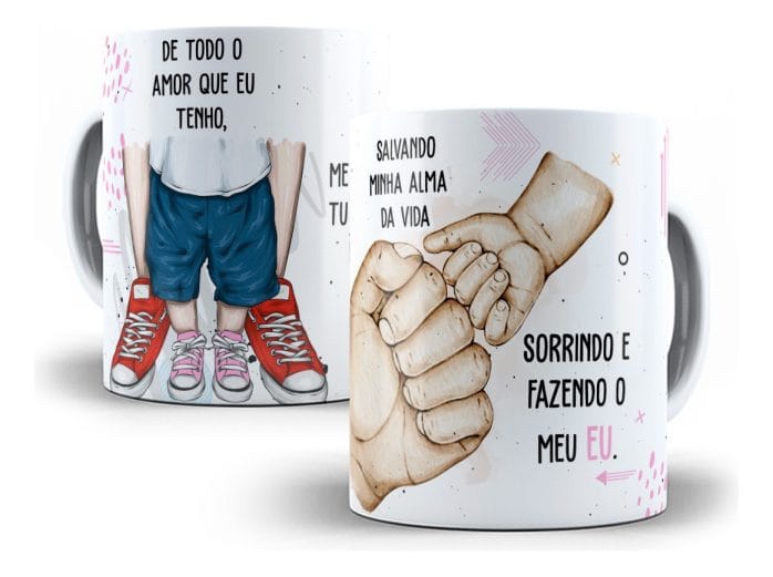 Estampa Caneca Música De Todo O Amor Que Eu Tenho Dia Pais