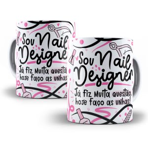Estampa Caneca Nail Designer Flork Profissões Sublimação Png