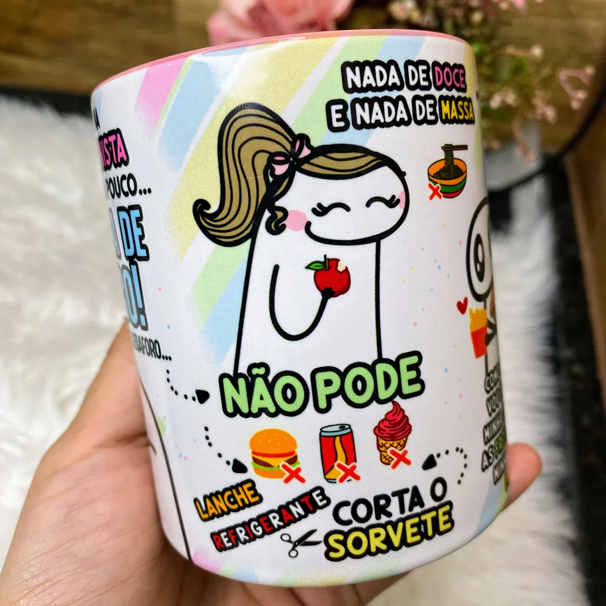 Estampa Caneca Nutricionista Dieta É coisa de Louco Flork 2 Estampa Caneca Nutricionista Dieta É coisa de Louco Flork