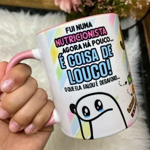 Estampa Caneca Nutricionista Dieta É coisa de Louco Flork