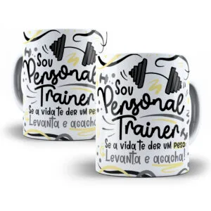 Estampa Caneca Personal Trainer Flork Profissões Sublimação