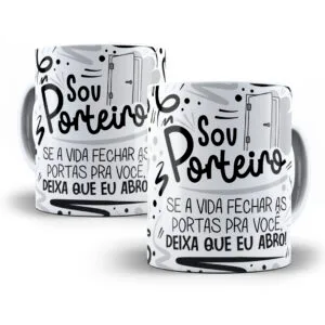 Estampa Caneca Porteiro Flork Profissões Sublimação