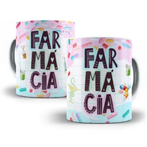 Estampa Caneca Profissional de Farmácia Candy Colors
