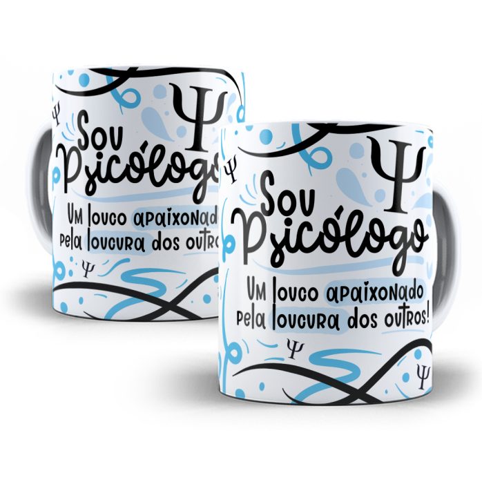 Estampa Caneca Psicólogo(a) Flork Profissões Sublimação Png
