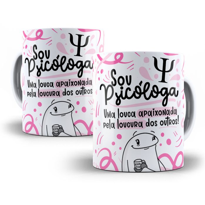 Estampa Caneca Psicólogo(a) Flork Profissões Sublimação Png