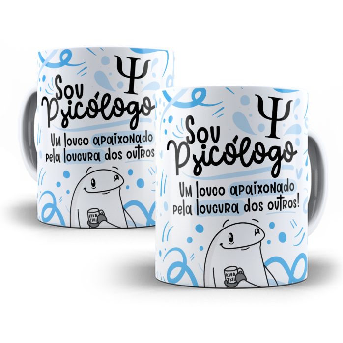 Estampa Caneca Psicólogo(a) Flork Profissões Sublimação Png