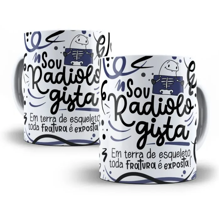 Estampa Caneca Radiologista Flork Profissões Sublimação