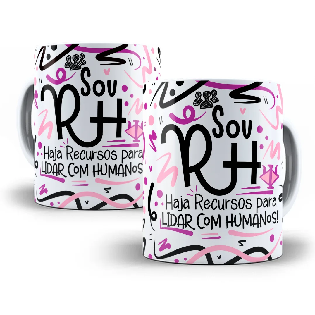 Estampa Caneca Recursos Humanos Flork Profissões Sublimação 1 Estampa Caneca Recursos Humanos Flork Profissões Sublimação