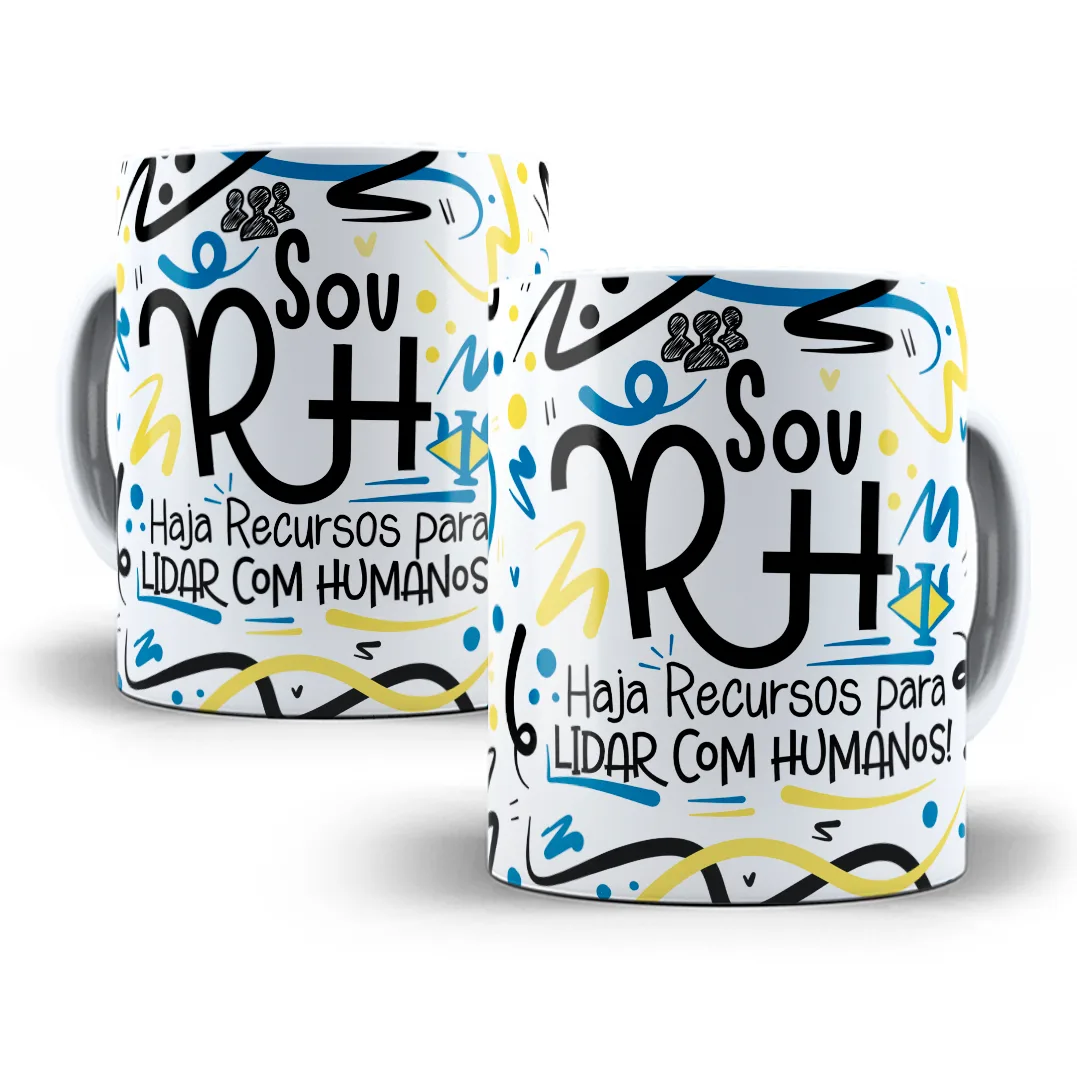 Estampa Caneca Recursos Humanos Flork Profissões Sublimação 3 Estampa Caneca Recursos Humanos Flork Profissões Sublimação