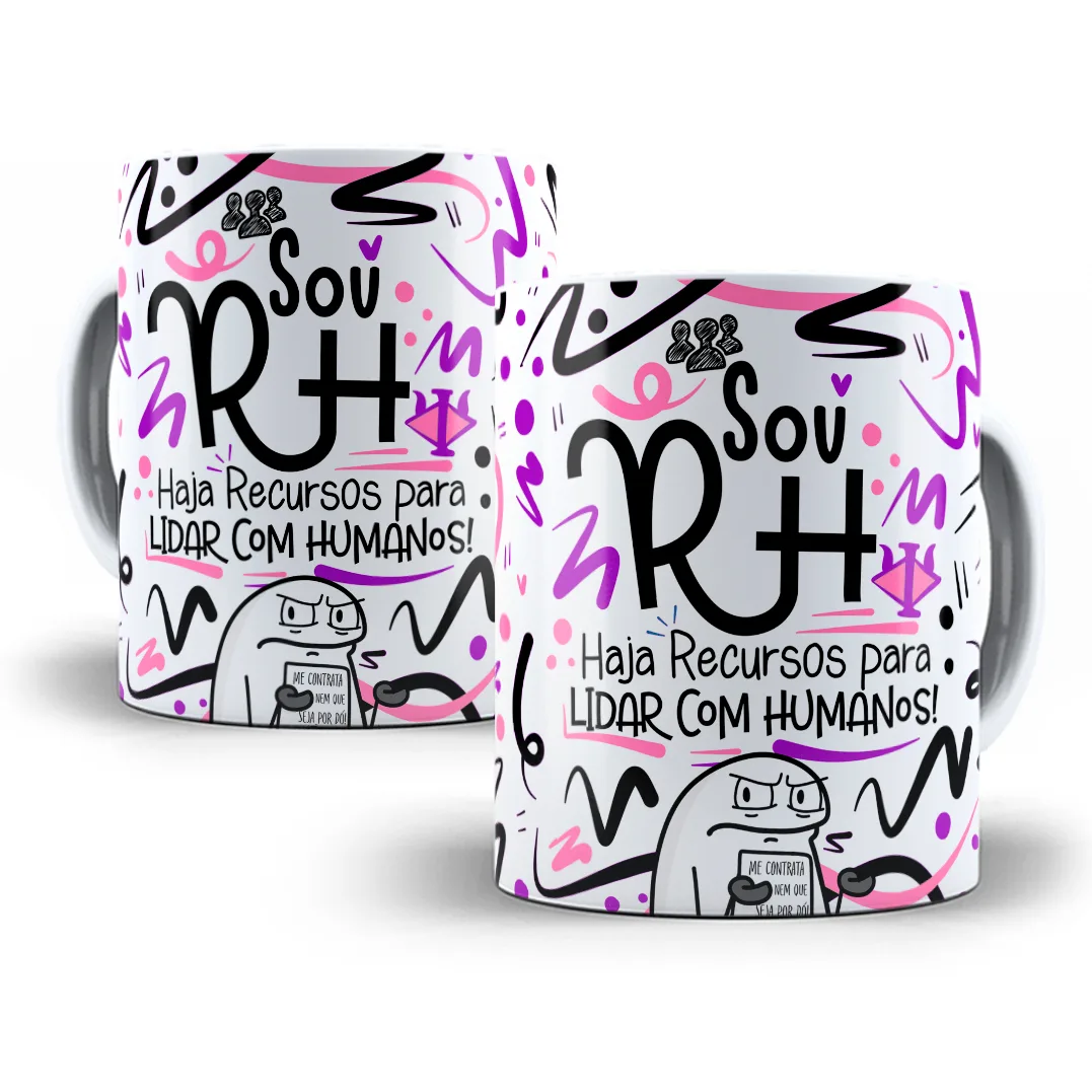 Estampa Caneca Recursos Humanos Flork Profissões Sublimação 2 Estampa Caneca Recursos Humanos Flork Profissões Sublimação
