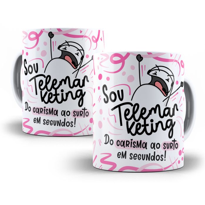 Estampa Caneca Telemarketing Flork Profissões Sublimação Png