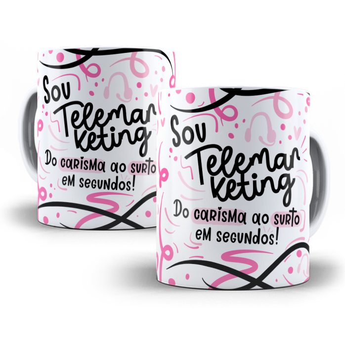 Estampa Caneca Telemarketing Flork Profissões Sublimação Png