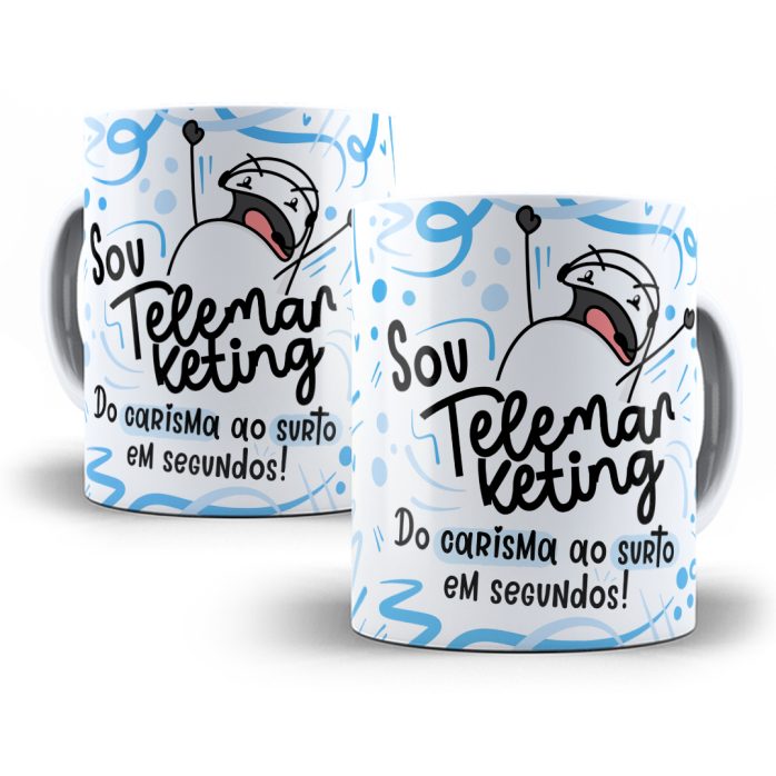 Estampa Caneca Telemarketing Flork Profissões Sublimação Png